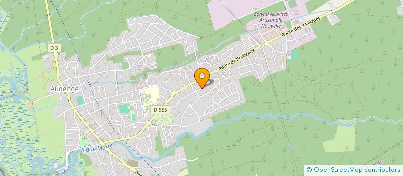 localisation de l'entreprise DAVID PISCINE POLYESTER  AUDENGE