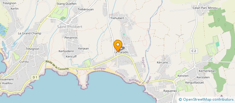 localisation de l'entreprise DAVID STEPHANT MENUISERIE CHARPENTE à TREGUNC