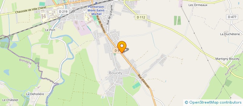 localisation de l'entreprise DAVID TAXIS  PONTORSON