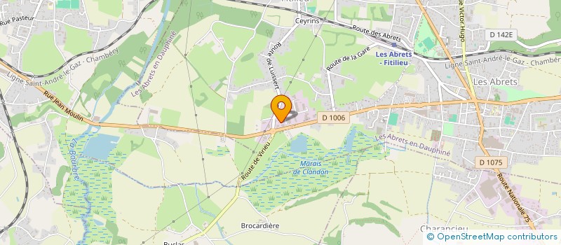 localisation de l'entreprise DAVID TEAM MONOPLACE  LES ABRETS-EN-DAUPHINE