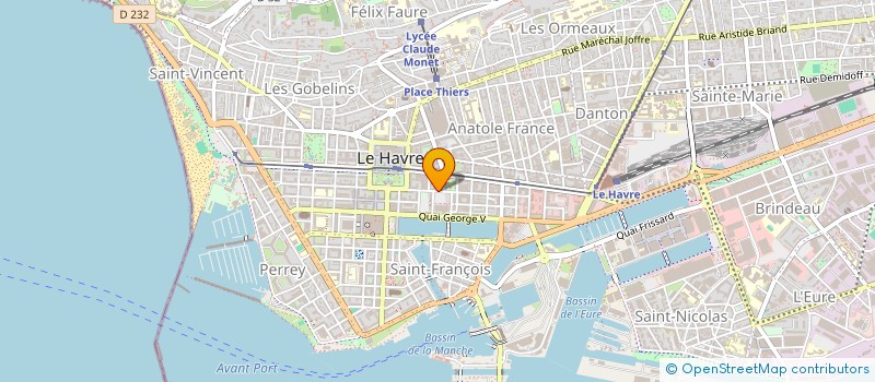 localisation de l'entreprise DAVIDAS  LE HAVRE