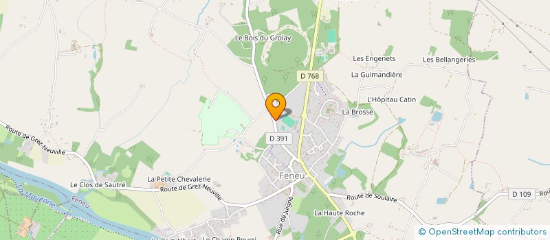 localisation de l'entreprise DAVIDELEC' à FENEU