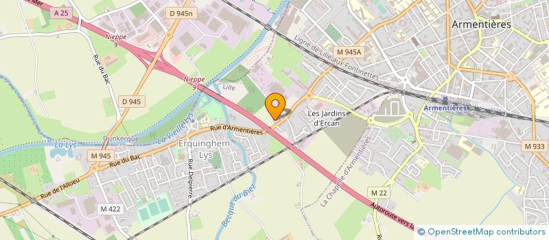 localisation de l'entreprise DAVIDIS  ERQUINGHEM-LYS