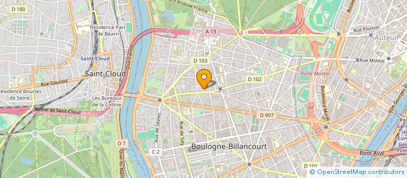 localisation de l'entreprise DAVILEX à BOULOGNE-BILLANCOURT