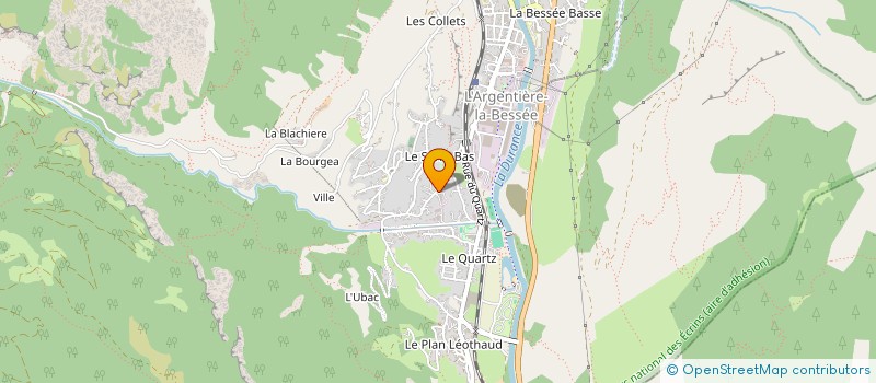 localisation de l'entreprise DAVIN CHARPENTES  L'ARGENTIERE-LA-BESSEE