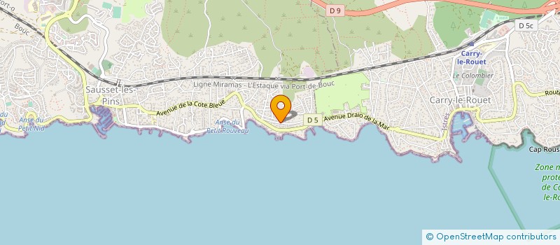 localisation de l'entreprise DAVITRANS  SAUSSET-LES-PINS