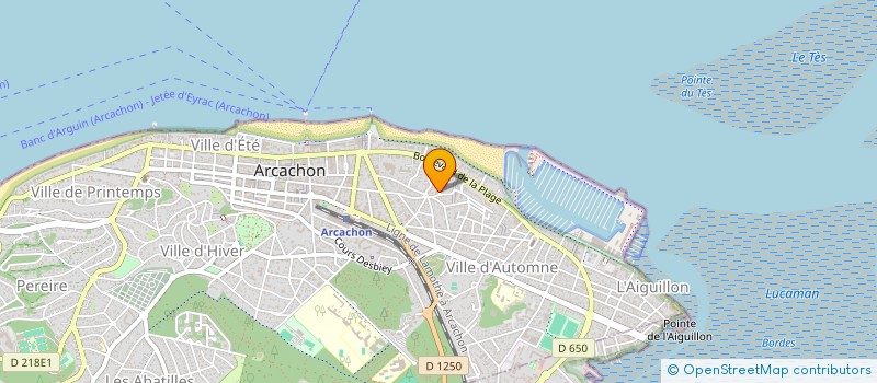 localisation de l'entreprise DAVLOU à ARCACHON