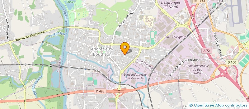 localisation de l'entreprise DAVRIL  ANDREZIEUX-BOUTHEON