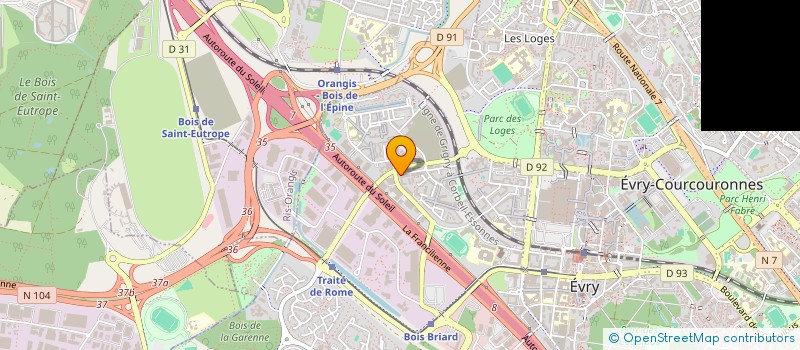 localisation de l'entreprise DAVUD à EVRY-COURCOURONNES