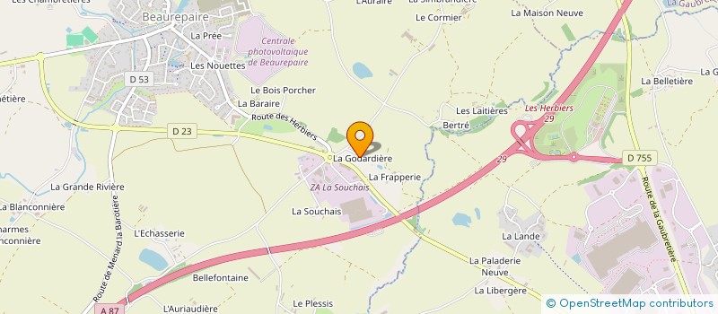 localisation de l'entreprise DAVY METAL à BEAUREPAIRE
