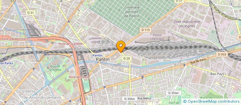 localisation de l'entreprise DAVYCO à PANTIN