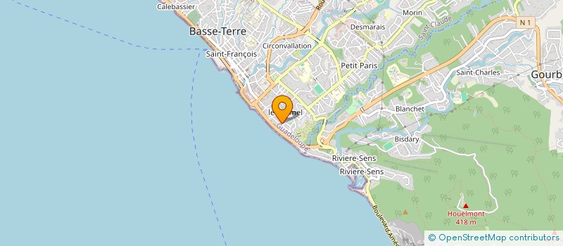 localisation de l'entreprise DAWBO FUTSAL à BASSE-TERRE