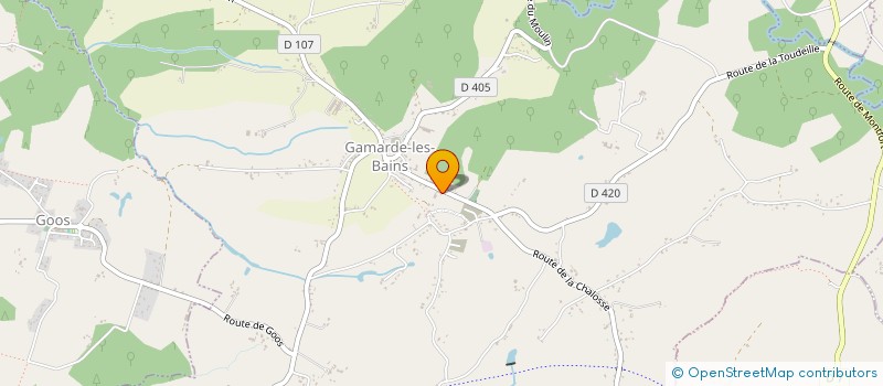 localisation de l'entreprise DAX GAMARDE GOOS BASKET (DGB) à GAMARDE-LES-BAINS