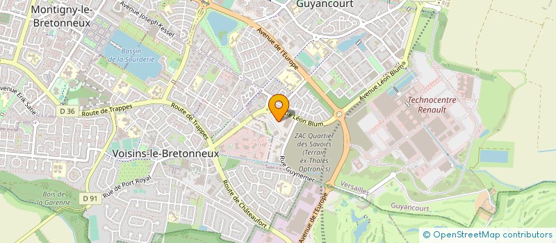 localisation de l'entreprise DAYS OF WONDER  GUYANCOURT