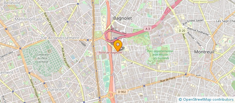 localisation de l'entreprise DAZ à BAGNOLET