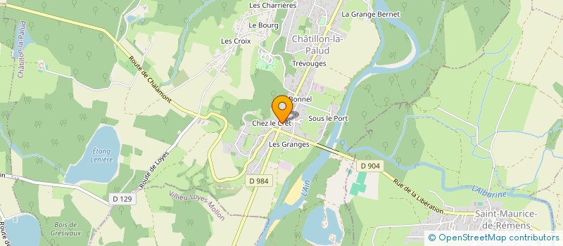 localisation de l'entreprise DB CHATILLON 01 à CHATILLON-LA-PALUD