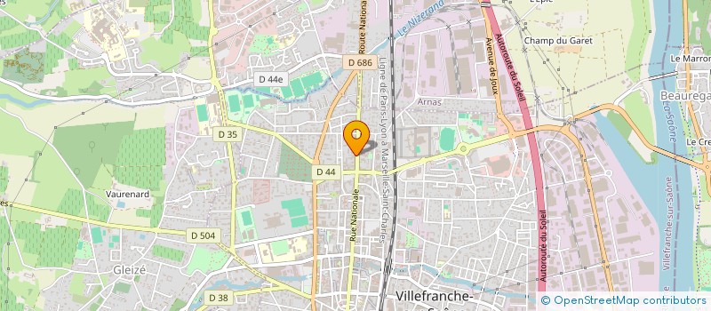 localisation de l'entreprise DB&COMPAGNIE  VILLEFRANCHE-SUR-SAONE