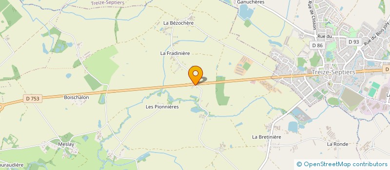 localisation de l'entreprise DB DISTRI à LA BOISSIERE-DE-MONTAIGU