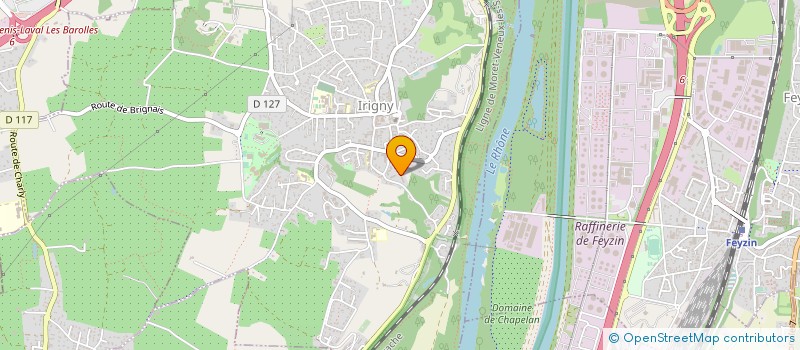 localisation de l'entreprise DB ELEC  IRIGNY