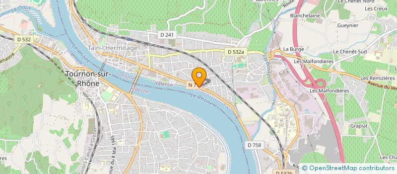 localisation de l'entreprise DB-EVENT  TAIN-L'HERMITAGE