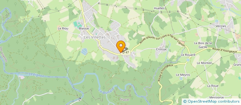 localisation de l'entreprise DB FINANCES  LES VILLETTES