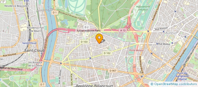 localisation de l'entreprise DB FINANCES SA à BOULOGNE-BILLANCOURT