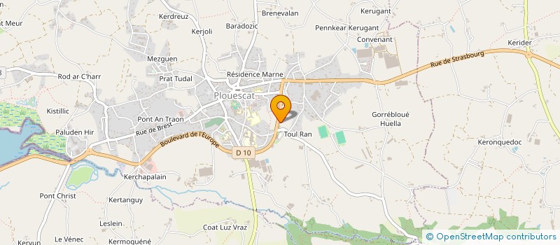 localisation de l'entreprise DB HABITAT  PLOUESCAT