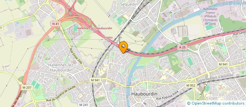 localisation de l'entreprise DB HOLDING  HAUBOURDIN