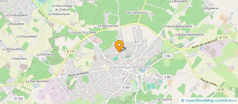 localisation de l'entreprise DB IMMO  LE LOROUX-BOTTEREAU