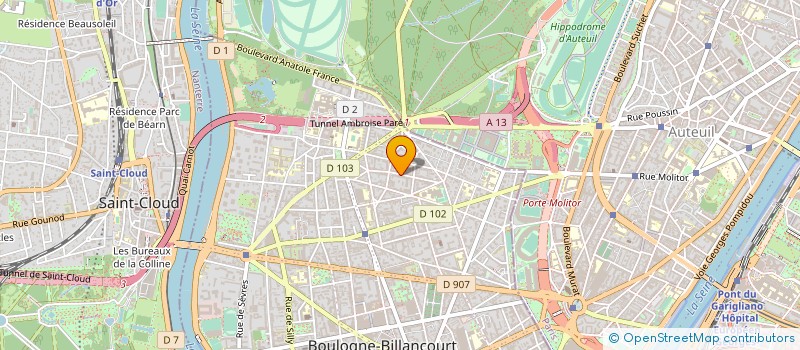 localisation de l'entreprise DB IMMOBILIER à BOULOGNE-BILLANCOURT