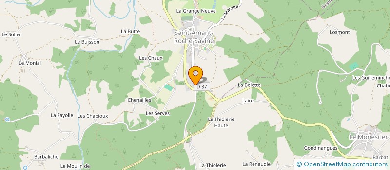 localisation de l'entreprise DB MACONNERIE  SAINT-AMANT-ROCHE-SAVINE