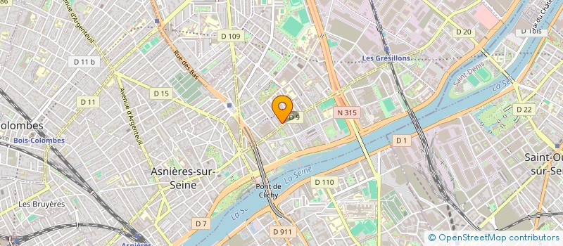 localisation de l'entreprise DB PEINTURE à GENNEVILLIERS