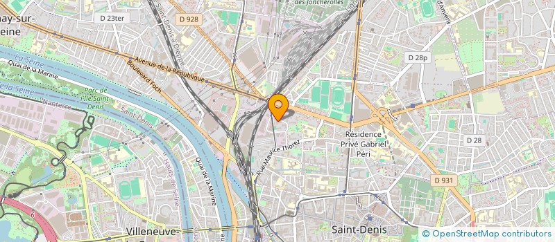 localisation de l'entreprise DB PERCUSSION  SAINT-DENIS