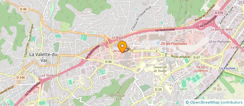 localisation de l'entreprise DB TEC  LA VALETTE-DU-VAR