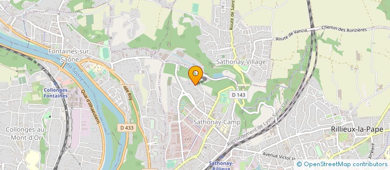 localisation de l'entreprise DB TP  SATHONAY-CAMP