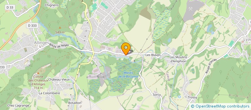 localisation de l'entreprise DB TRANS  ALLINGES