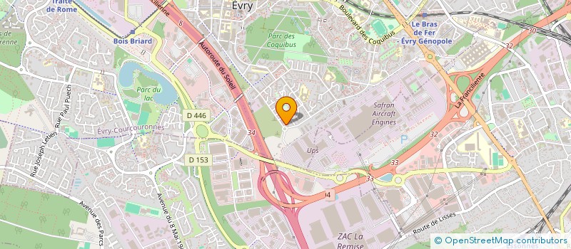 localisation de l'entreprise DB TRANSPORT  EVRY-COURCOURONNES