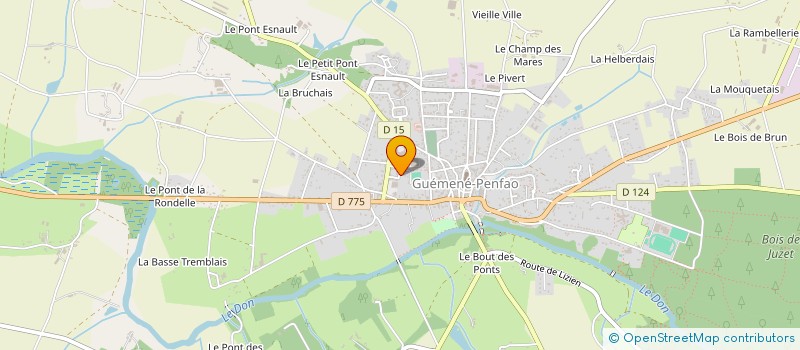 localisation de l'entreprise DBA - DESSIN BETON ARME  GUEMENE-PENFAO