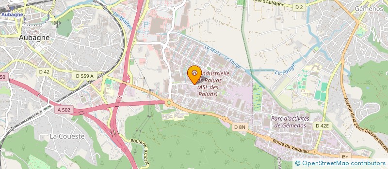 localisation de l'entreprise DBA INGENIERIE à AUBAGNE