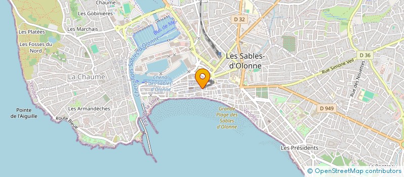 localisation de l'entreprise DBA TRAITEUR à LES SABLES D'OLONNE
