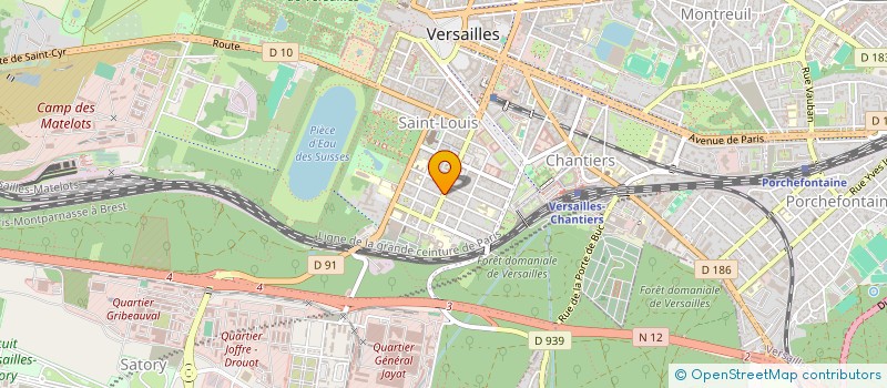 localisation de l'entreprise DBC ELECTRICITE à VERSAILLES