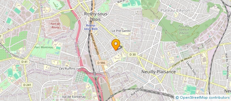 localisation de l'entreprise DBC-TAXIS-PARISIEN à ROSNY-SOUS-BOIS