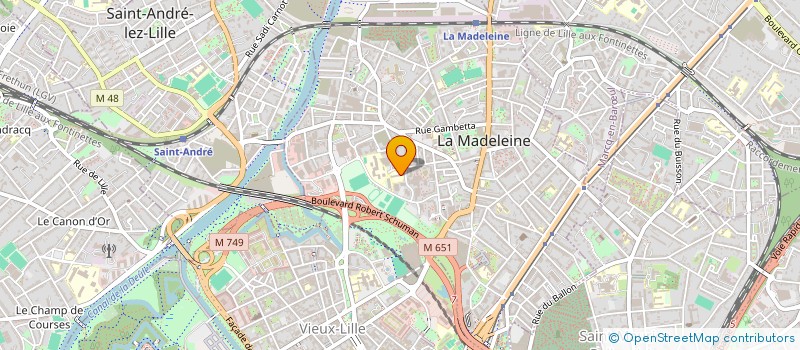 localisation de l'entreprise DBDESIGN à LA MADELEINE