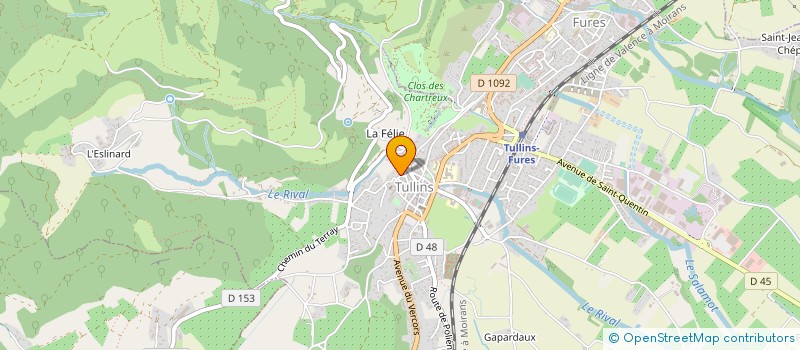 localisation de l'entreprise DBE à TULLINS