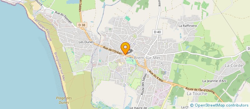 localisation de l'entreprise DBE à BREM-SUR-MER