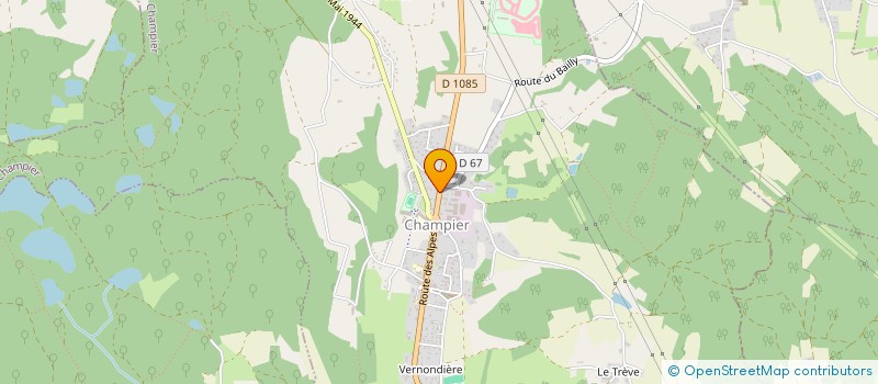 localisation de l'entreprise DBE - D'ANGELO BARDAGE ETANCHEITE  CHAMPIER