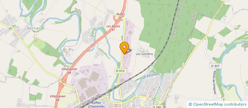 localisation de l'entreprise DBF  RUFFEC