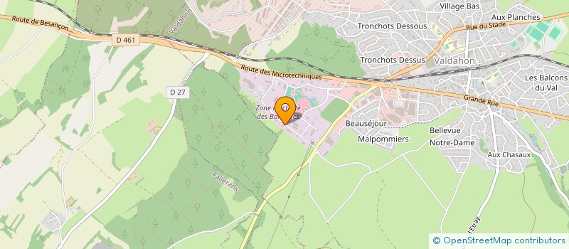 localisation de l'entreprise DBF à VALDAHON