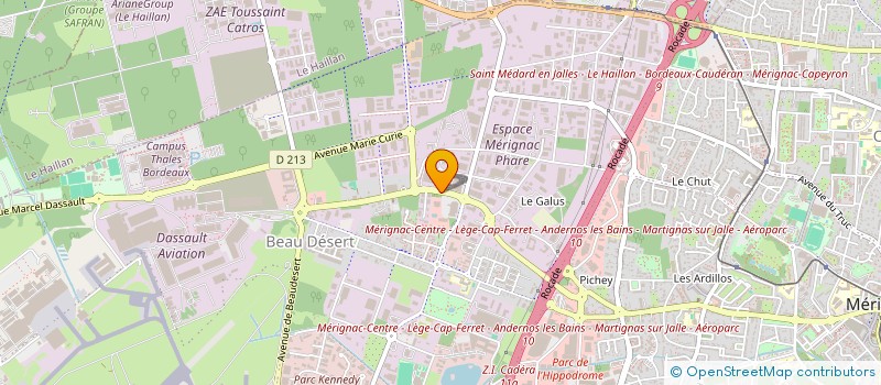 localisation de l'entreprise DBF BORDEAUX à MERIGNAC