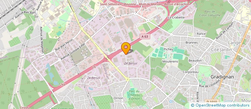 localisation de l'entreprise DBF CESTAS à GRADIGNAN